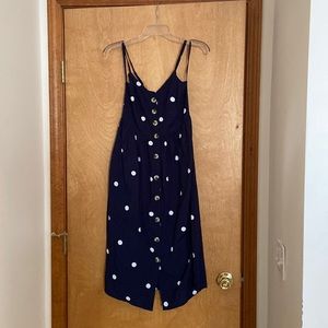 Spring/Summer Dress, small. Never worn. Navy blue with white polka dots.